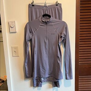 Columbia Women's Lavender Omni-heat Base Layer Set